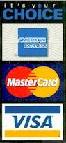 American Express, Visa or MasterCard accepted